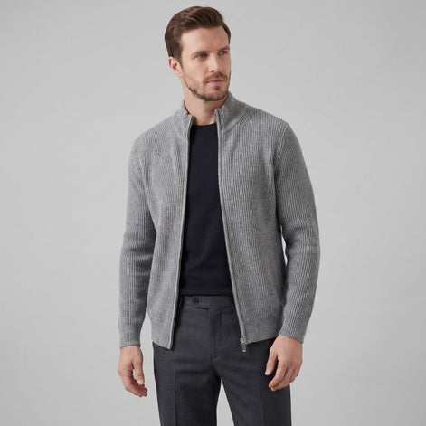Herren Strickjacke Mit Reißverschluss