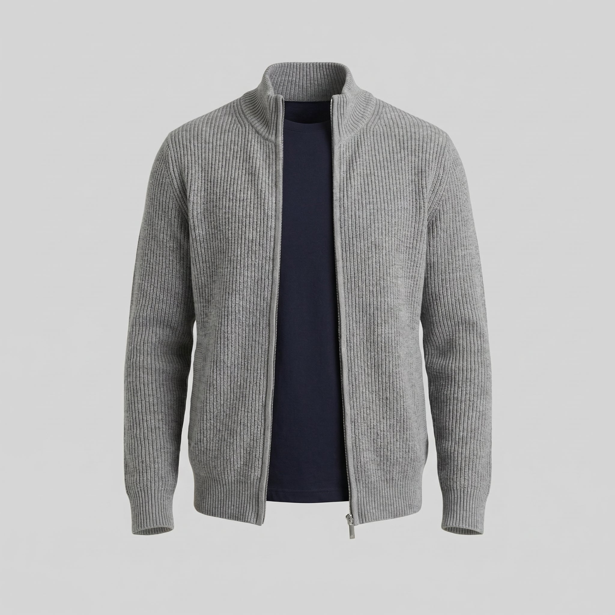 Herren Strickjacke Mit Reißverschluss