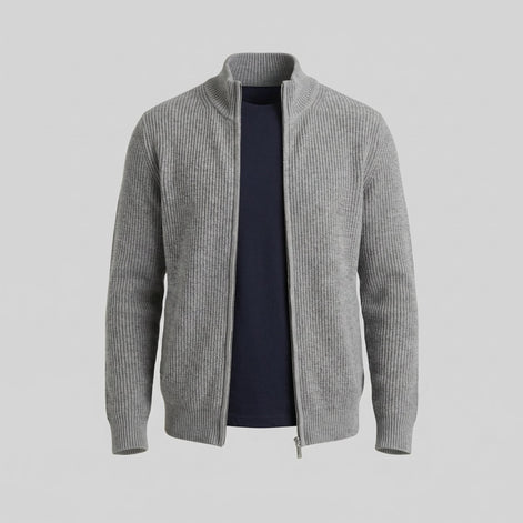 Herren Strickjacke Mit Reißverschluss