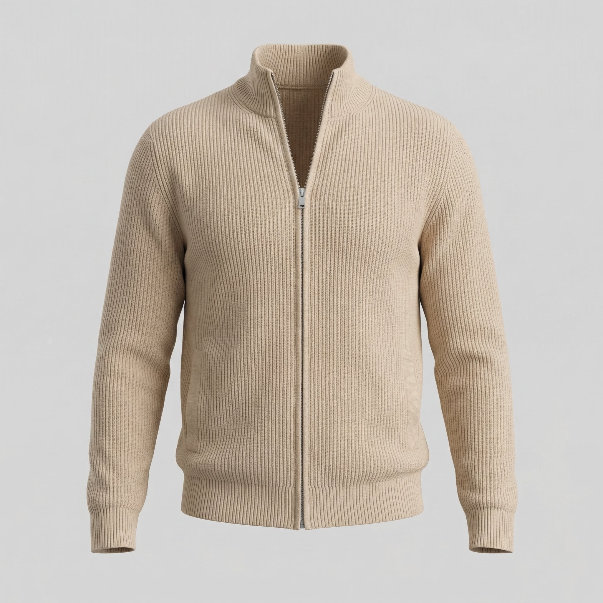 Herren Strickjacke Mit Reißverschluss
