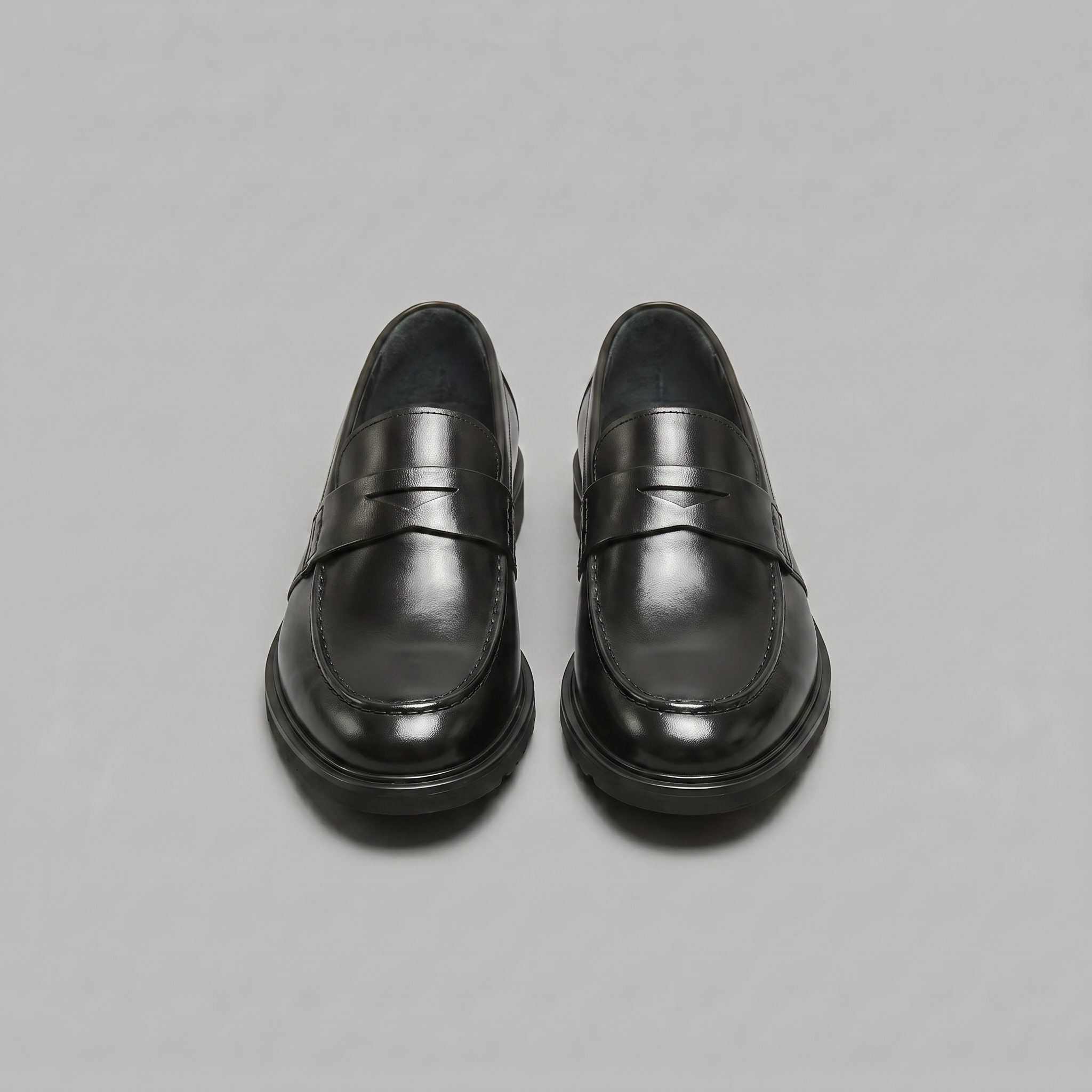 Herren Leder-Look Penny-Loafer