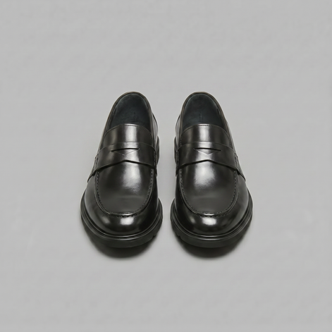 Herren Leder-Look Penny-Loafer