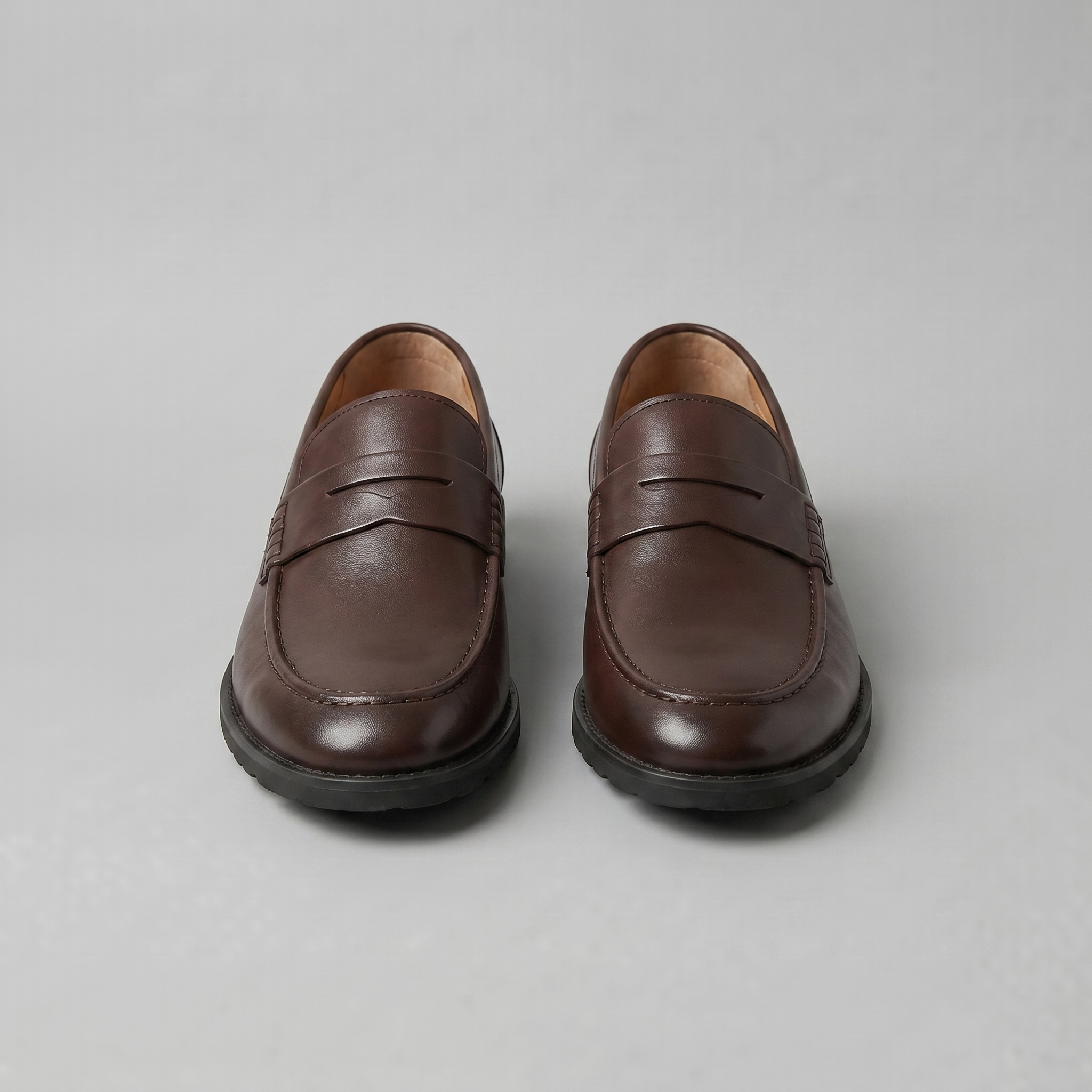 Herren Leder-Look Penny-Loafer