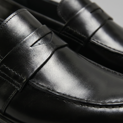 Herren Leder-Look Penny-Loafer