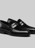 Herren Leder Wildleder Panel Loafer