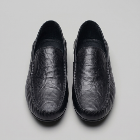 Herren Leder Reise Loafer mit Klappbarer Ferse