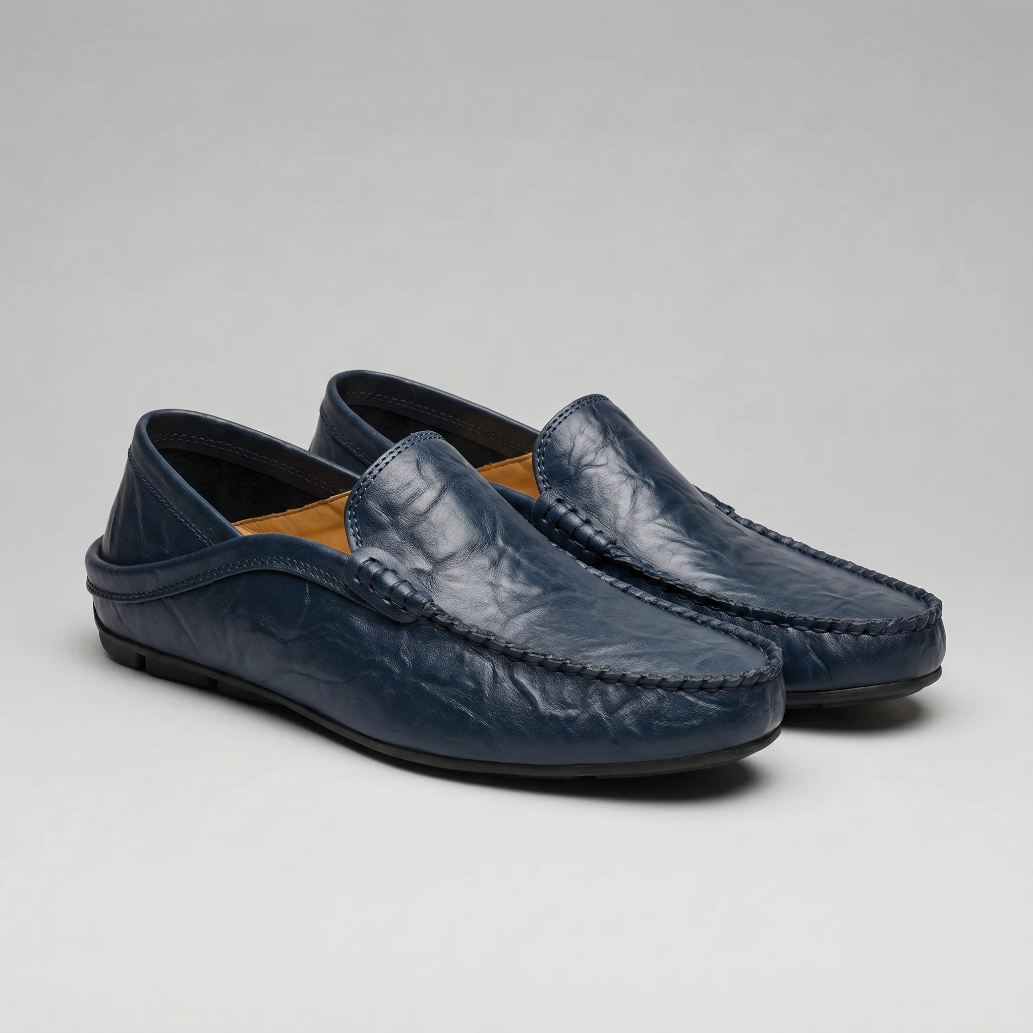 Herren Leder Reise Loafer mit Klappbarer Ferse