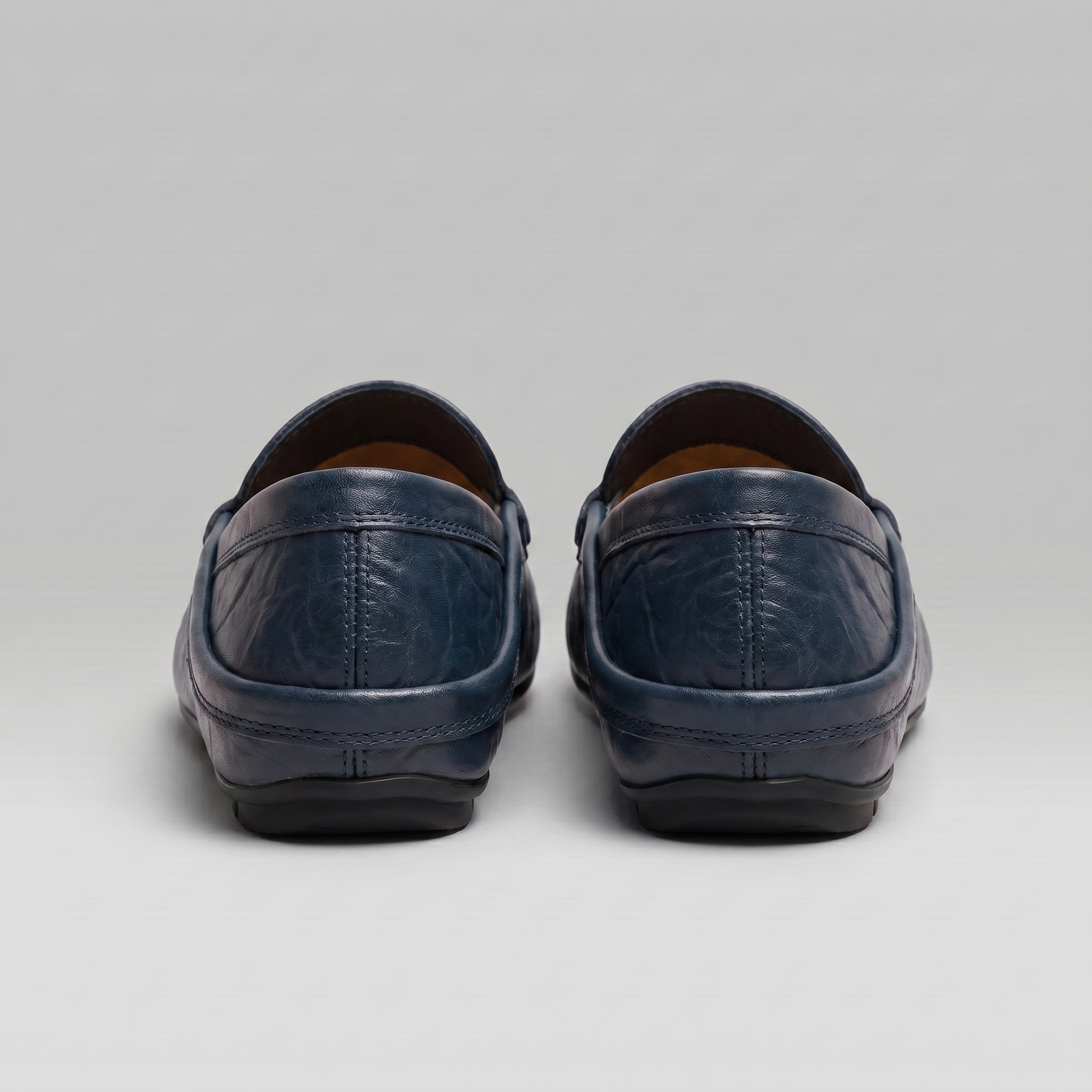Herren Leder Reise Loafer mit Klappbarer Ferse