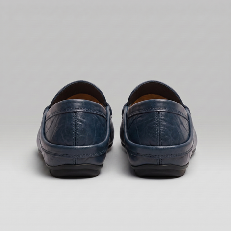 Herren Leder Reise Loafer mit Klappbarer Ferse
