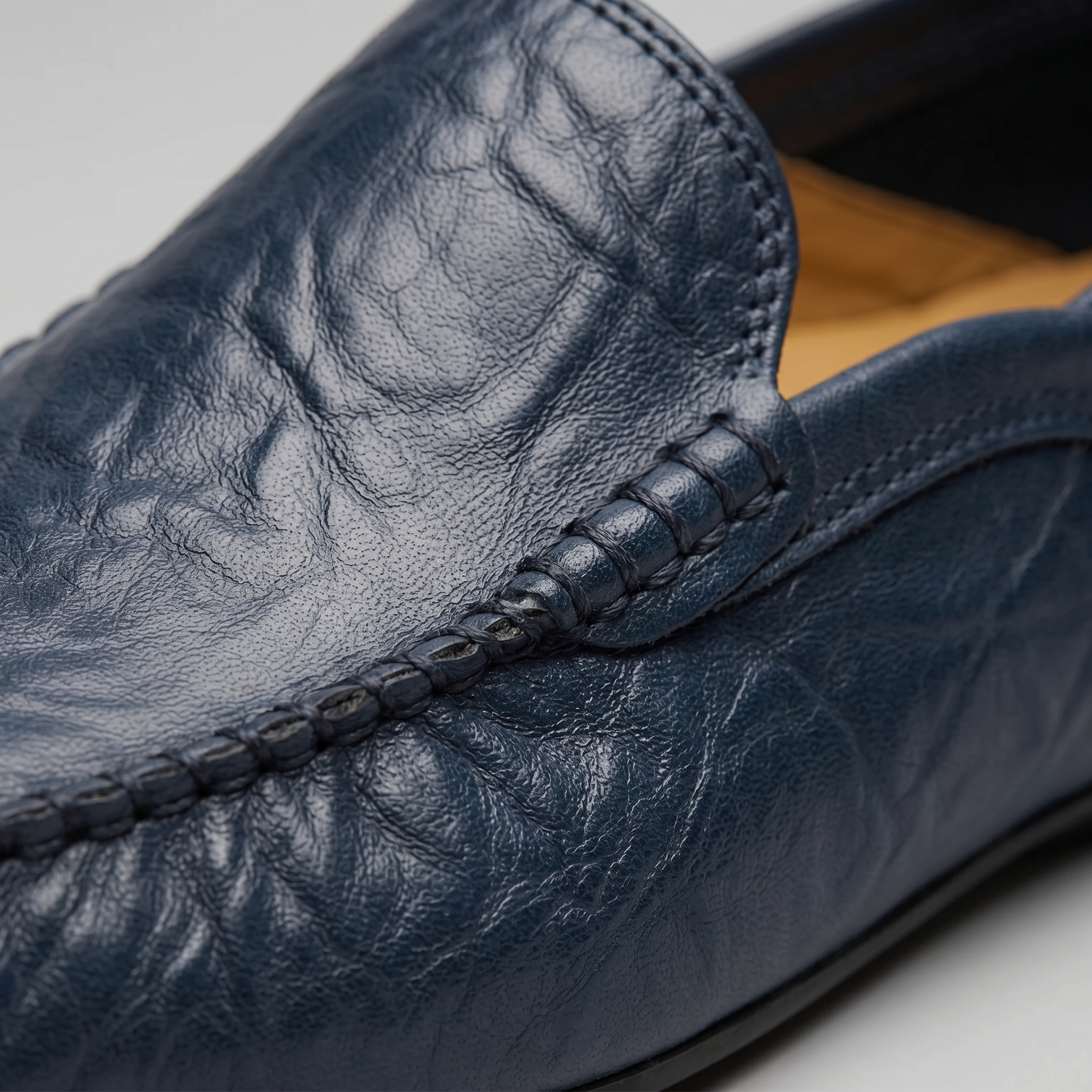 Herren Leder Reise Loafer mit Klappbarer Ferse