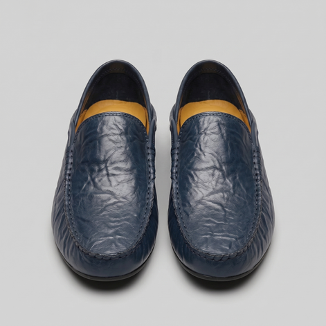 Herren Leder Reise Loafer mit Klappbarer Ferse