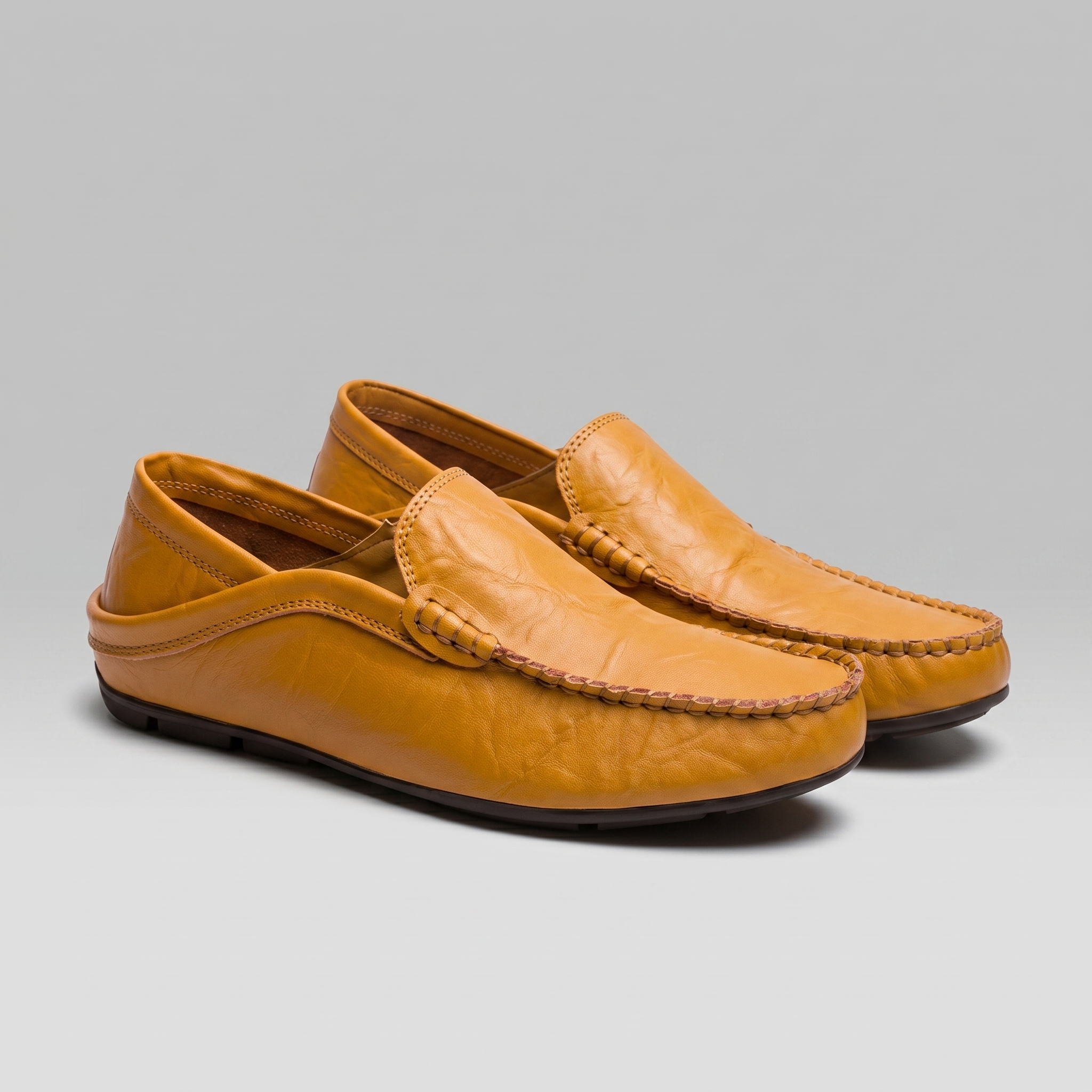 Herren Leder Reise Loafer mit Klappbarer Ferse