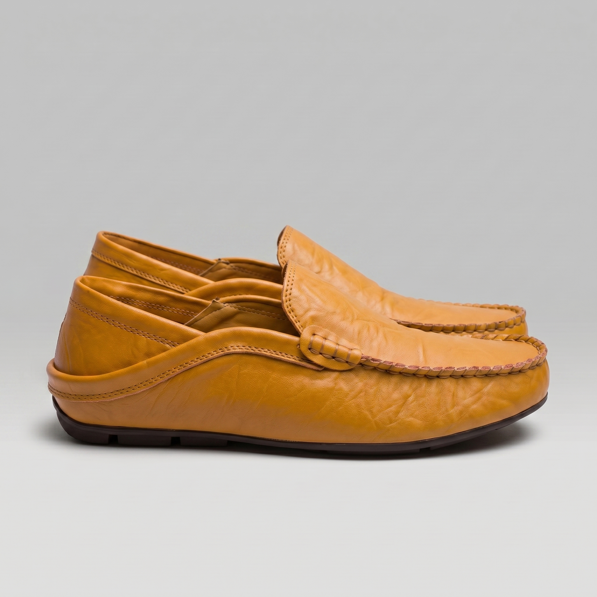 Herren Leder Reise Loafer mit Klappbarer Ferse
