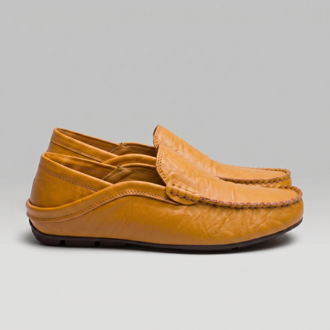 Herren Leder Reise Loafer mit Klappbarer Ferse