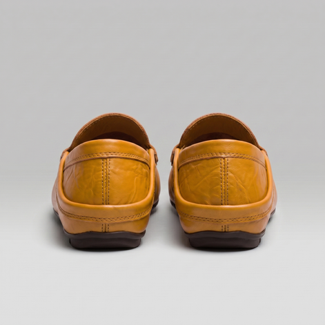 Herren Leder Reise Loafer mit Klappbarer Ferse