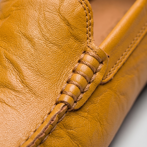 Herren Leder Reise Loafer mit Klappbarer Ferse