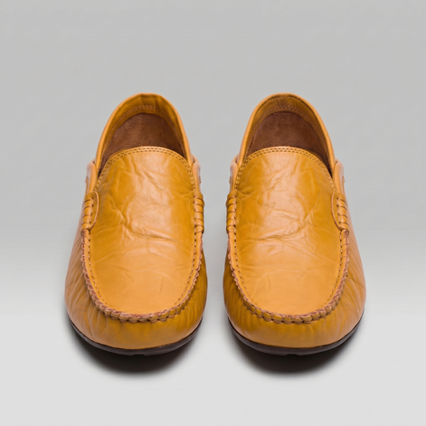 Herren Leder Reise Loafer mit Klappbarer Ferse