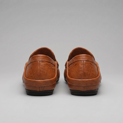 Herren Leder Reise Loafer mit Klappbarer Ferse