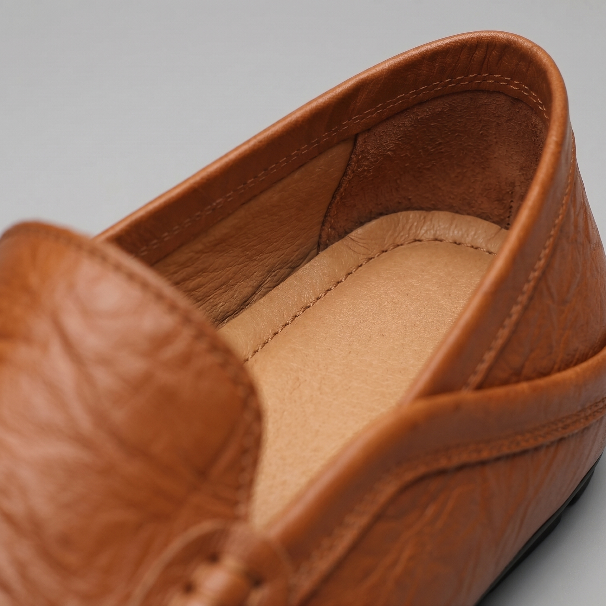 Herren Leder Reise Loafer mit Klappbarer Ferse
