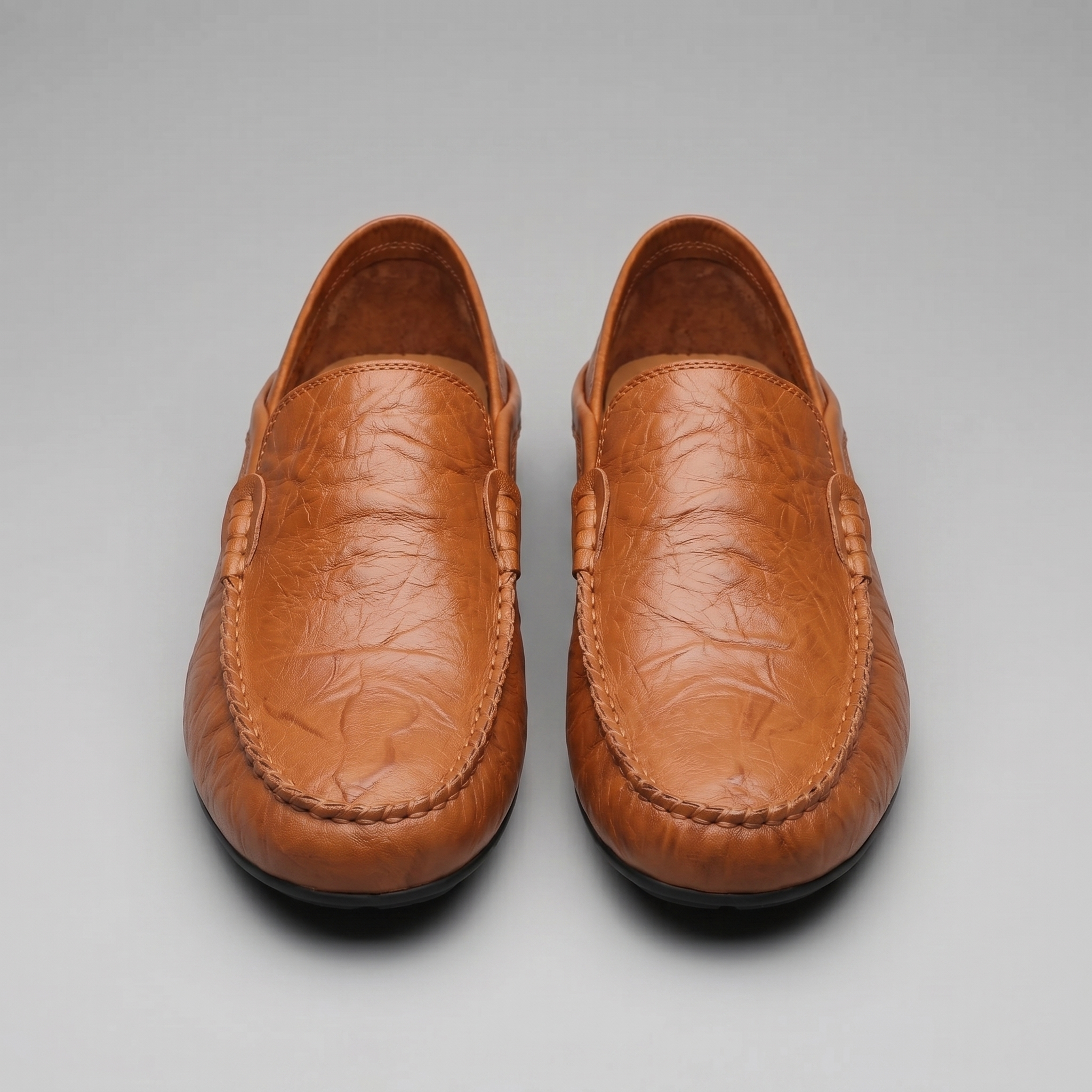 Herren Leder Reise Loafer mit Klappbarer Ferse