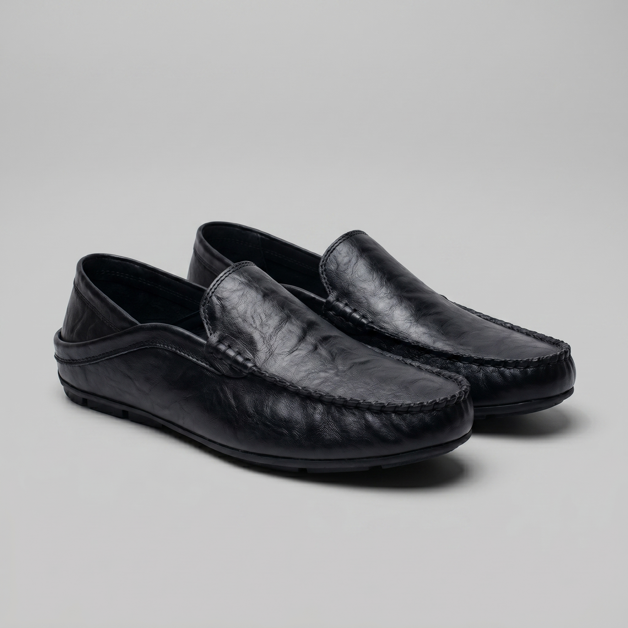 Herren Leder Reise Loafer mit Klappbarer Ferse