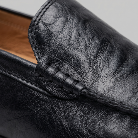 Herren Leder Reise Loafer mit Klappbarer Ferse
