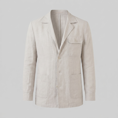 Herren Leichte Leinenmischungsjacke