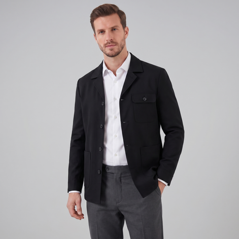 Herren Leichte Leinenmischungsjacke