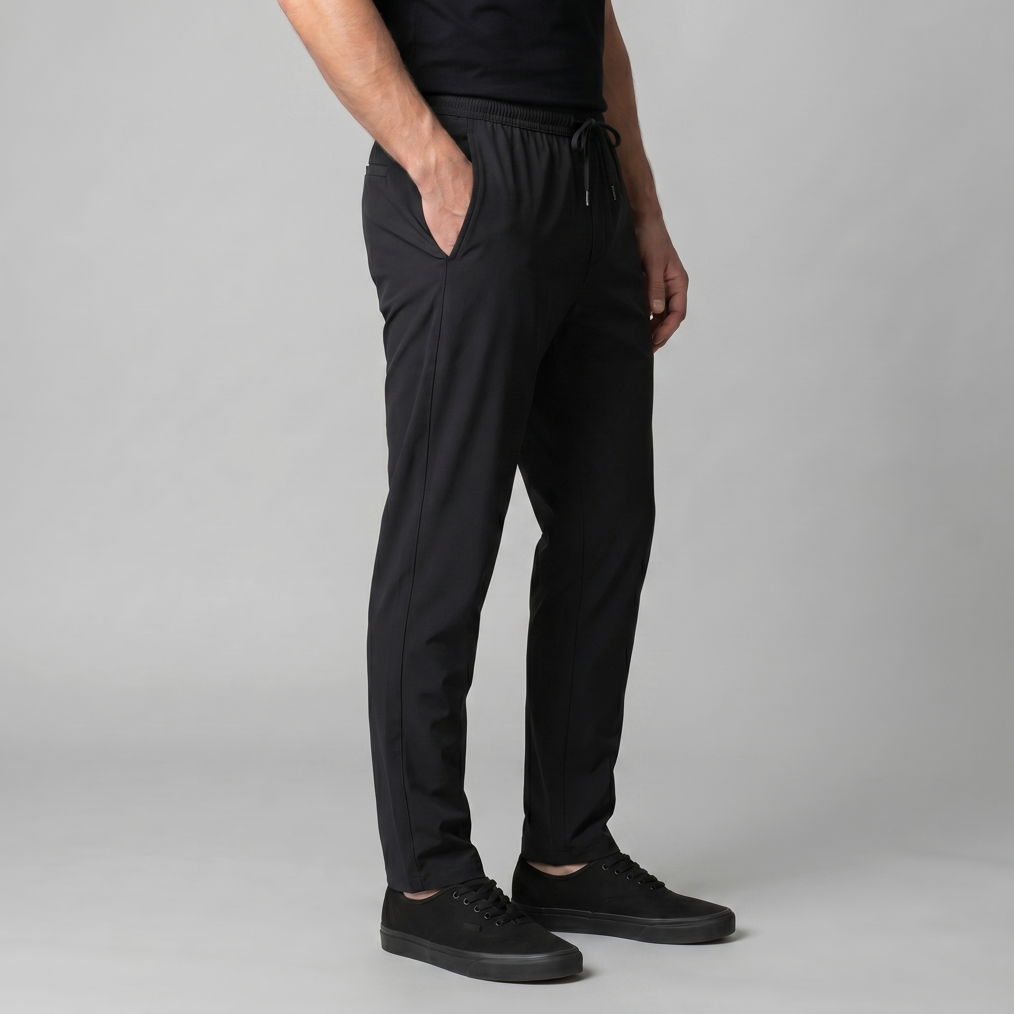 Herren Leichte Nylonhose Mit Kordelzug
