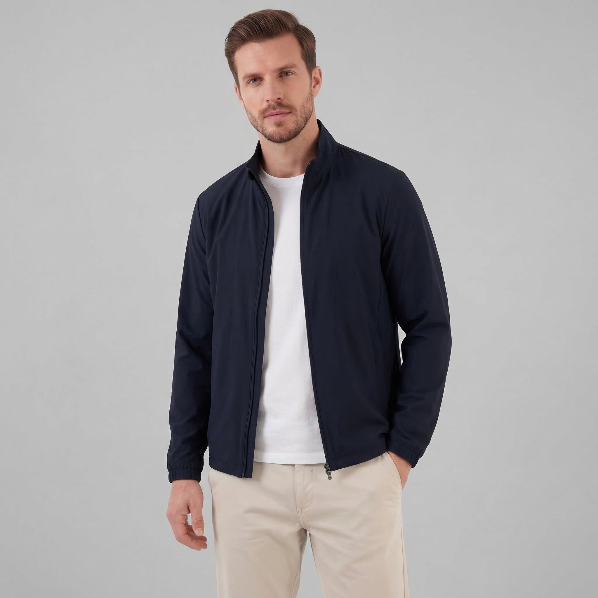 Herren Leichte Frühlingsjacke Mittellang Übergangsjacke