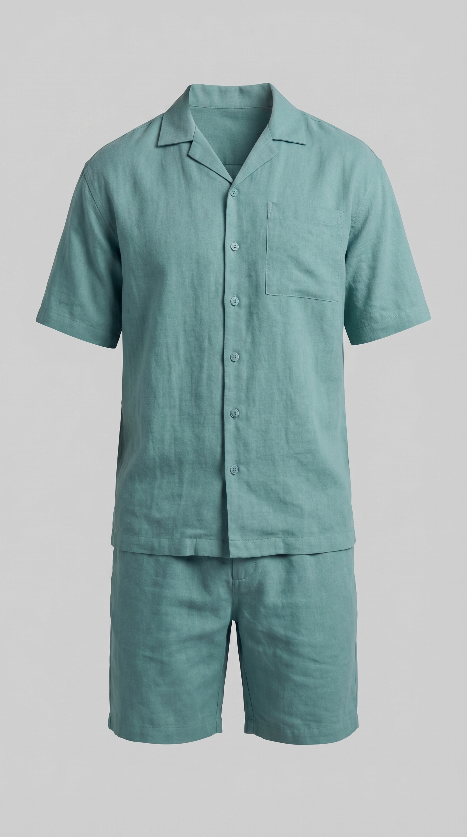 Herren Leinenmix Outfit Set Für Sommer