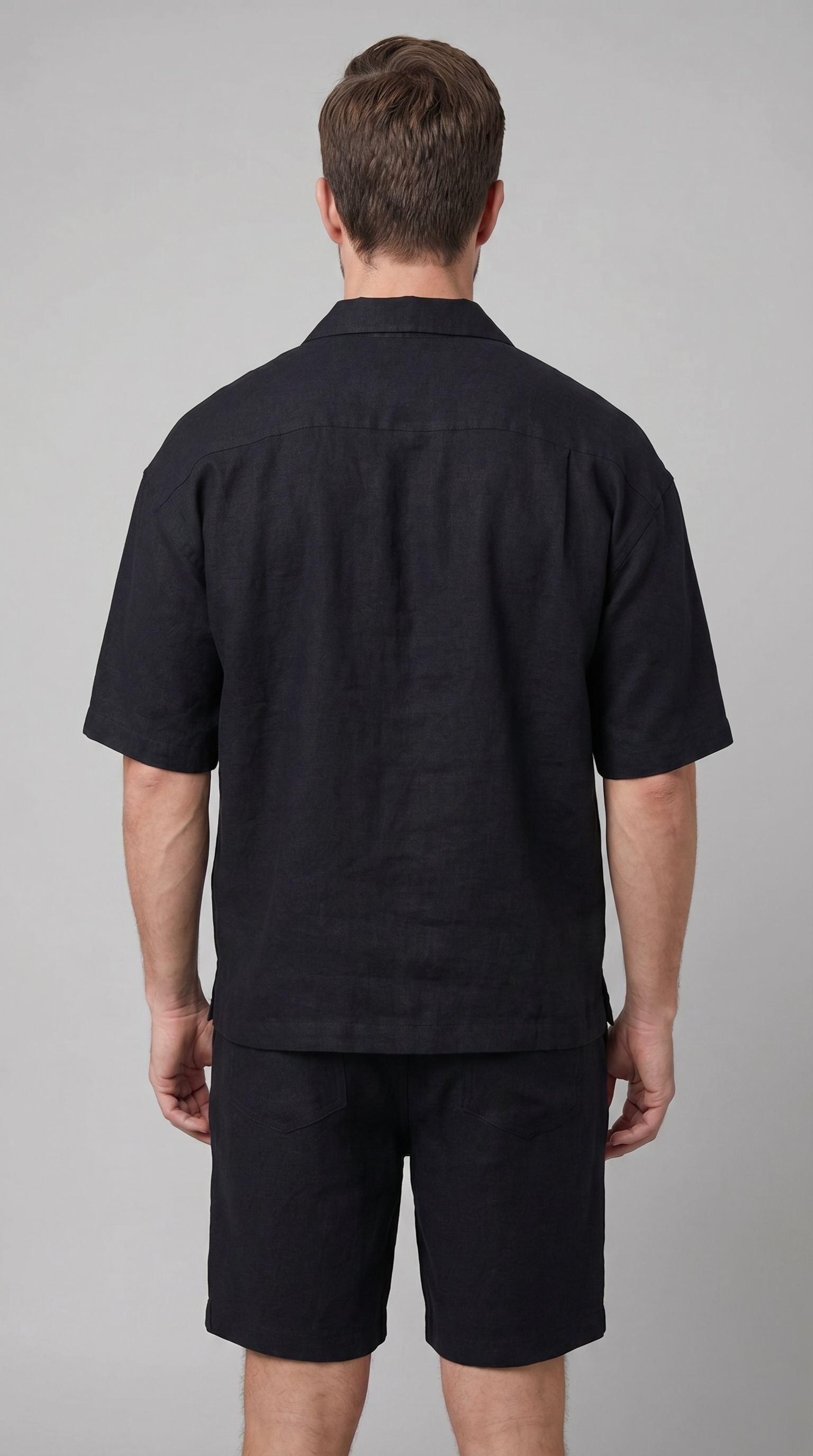 Herren Leinenmix Outfit Set Für Sommer