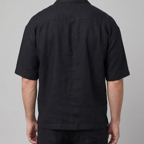 Herren Leinenmix Outfit Set Für Sommer
