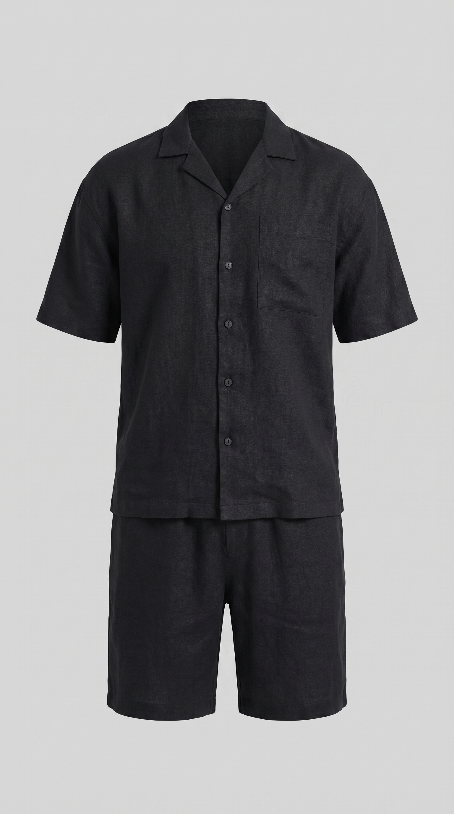 Herren Leinenmix Outfit Set Für Sommer