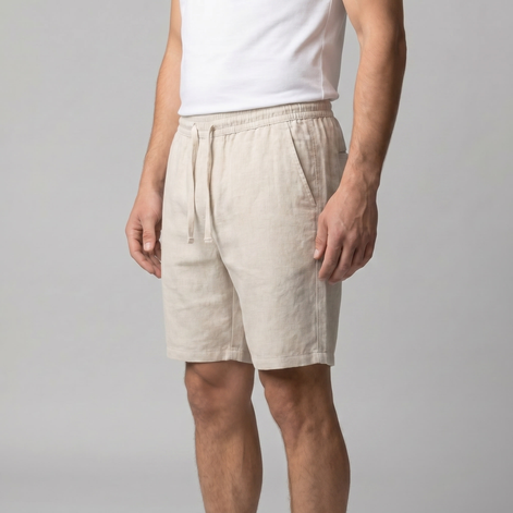 Herren Leinen Freizeitshorts