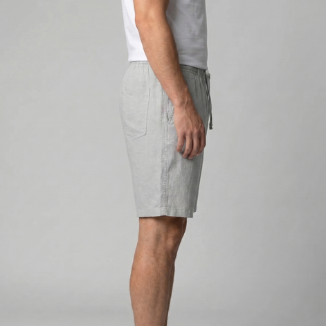 Herren Leinen Shorts Mit Elastischem Kordelzug