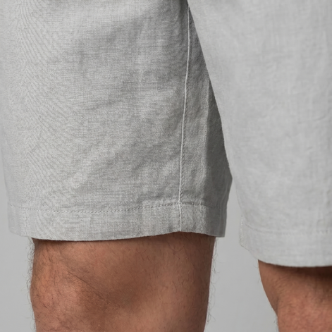 Herren Leinen Shorts Mit Elastischem Kordelzug