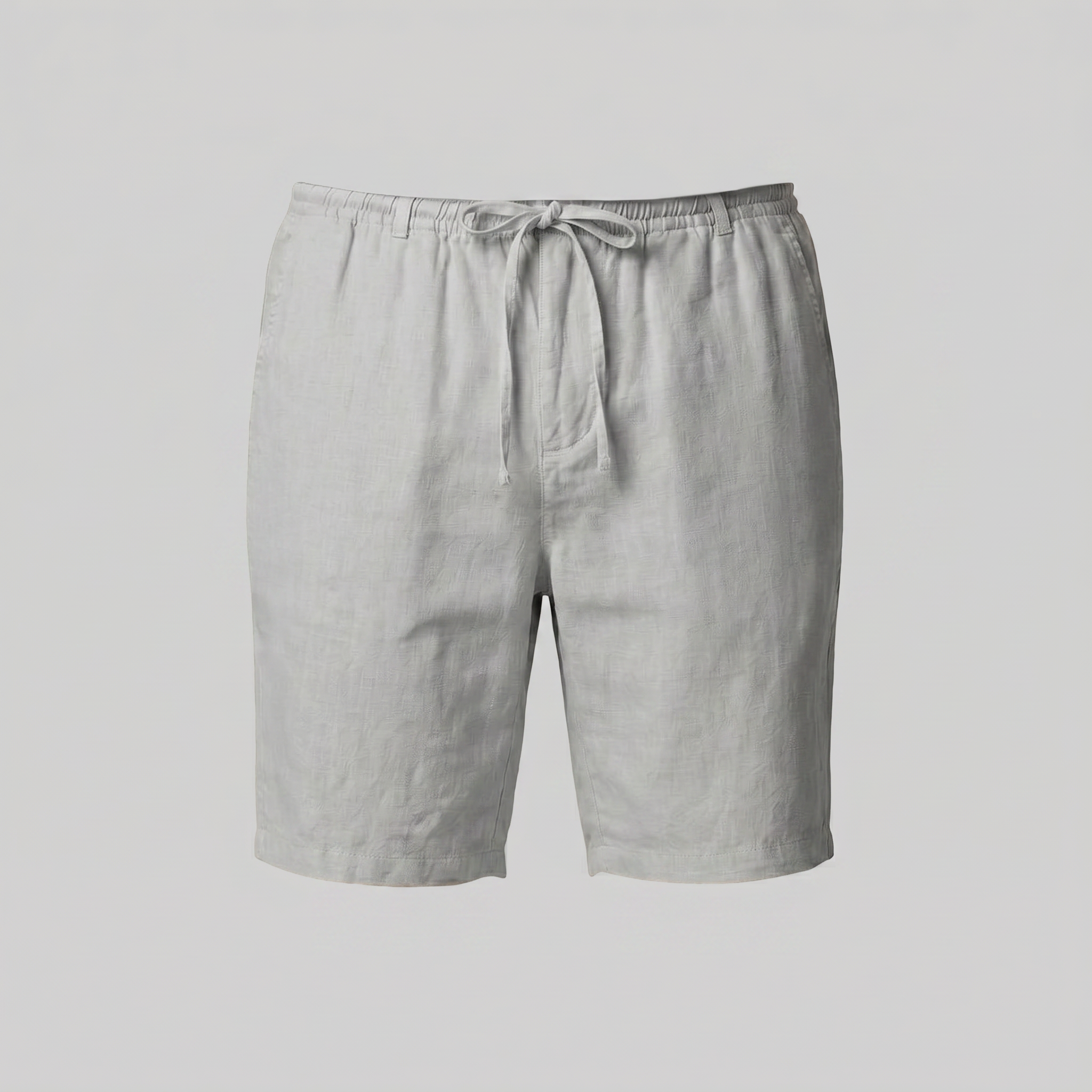Herren Leinen Shorts Mit Elastischem Kordelzug