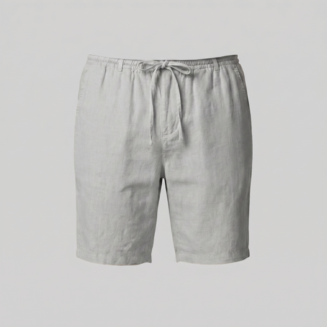 Herren Leinen Shorts Mit Elastischem Kordelzug