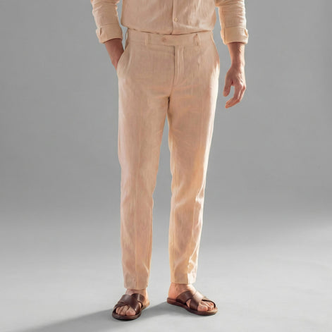 Herren Leinen Outfit Set