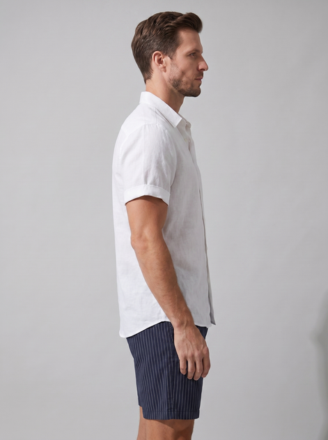 Herren Leinenhemd und Shorts Set