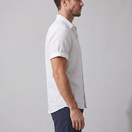 Herren Leinenhemd und Shorts Set