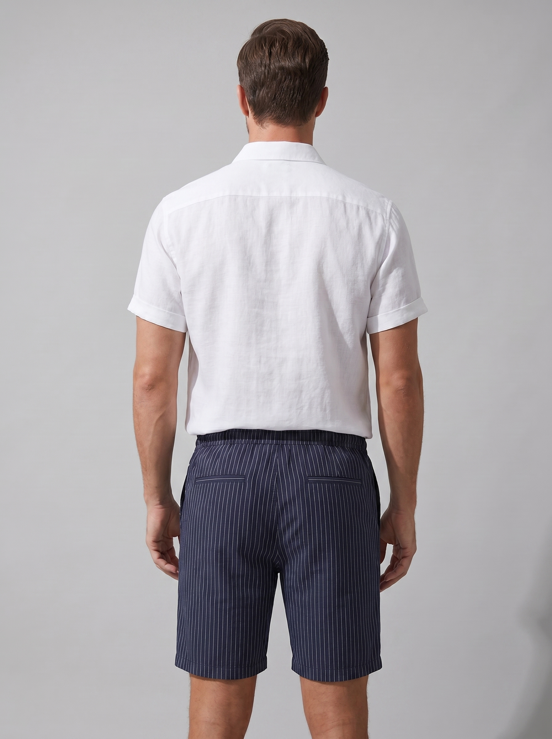 Herren Leinenhemd und Shorts Set
