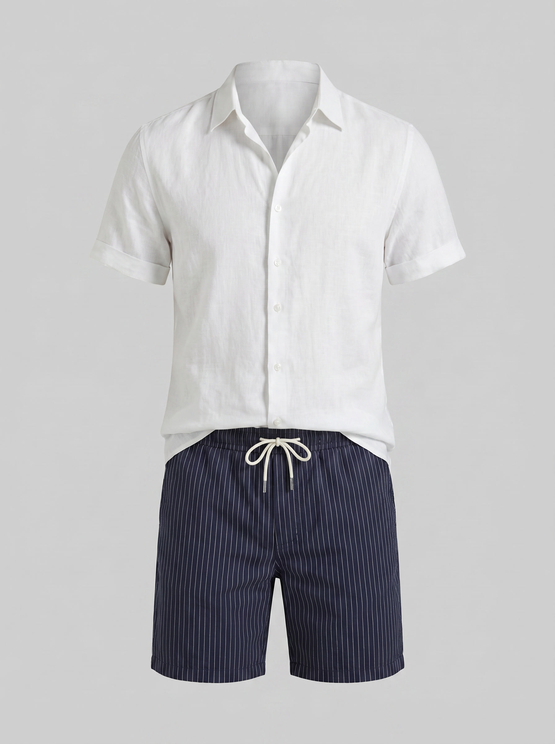 Herren Leinenhemd und Shorts Set