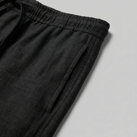 Herren Leinen Slim Fit Hose