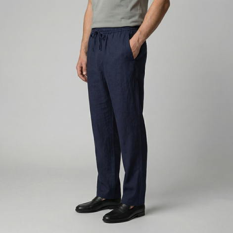 Herren Leinen Slim Fit Hose