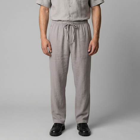 Herren Leinen Slim Fit Hose