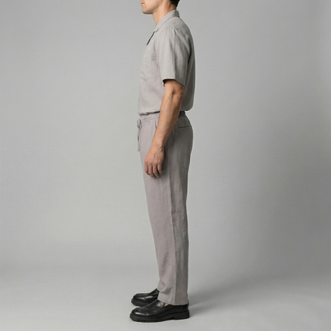 Herren Leinen Slim Fit Hose
