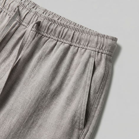 Herren Leinen Slim Fit Hose
