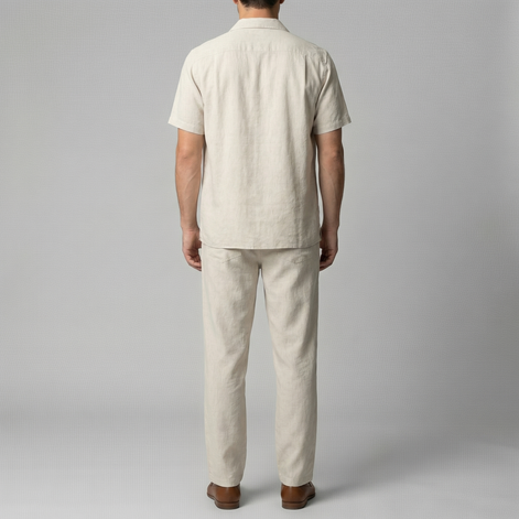 Herren Leinen Slim Fit Hose